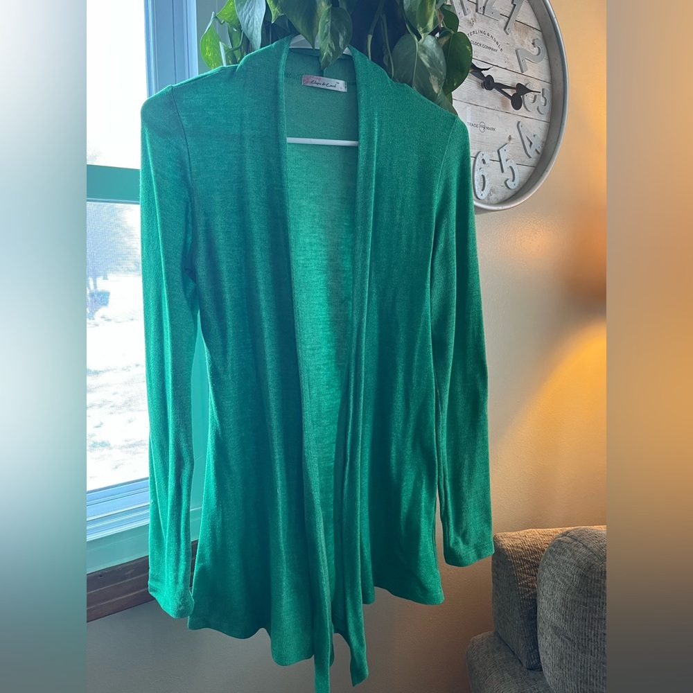 Size medium, Green Cardigan